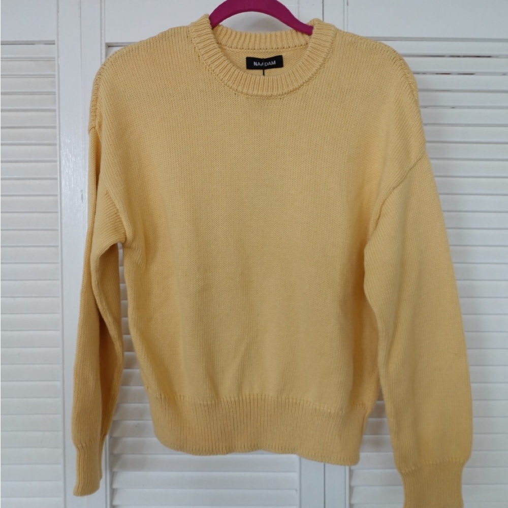 NAADAM Butter Yellow Women’s Crewneck Sweater